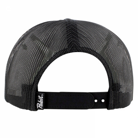 Pabst Blue Ribbon Logo Patch Black Trucker Hat