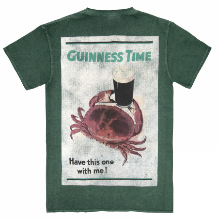 Guinness Time Have This One with Me Crab Front and Back Print T-Shirt