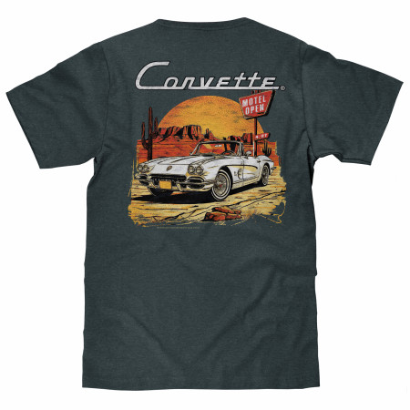 Corvette Desert Motel Front and Back T-Shirt