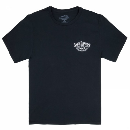 Jack Daniels Vintage Label Front & Back Print T-Shirt