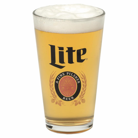 Miller Lite Classic Logo 2-Pack Pint Glass Set