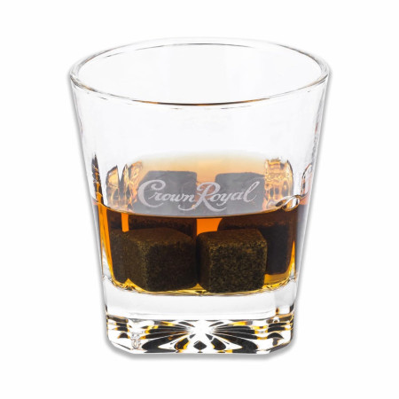 Crown Royal Whiskey Glasses and Whiskey Stone Set