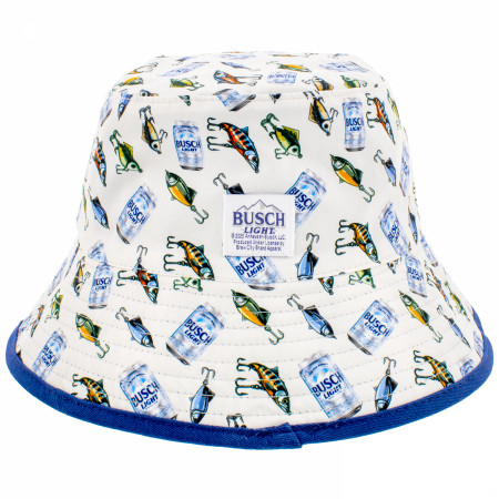 Busch Light Cans and Fishing Lures Reversible Bucket Hat