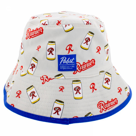 Rainier Beer Mountain Fresh Salmon Fishing Reversible Bucket Hat
