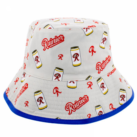 Rainier Beer Mountain Fresh Salmon Fishing Reversible Bucket Hat