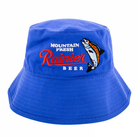 Rainier Beer Mountain Fresh Salmon Fishing Reversible Bucket Hat