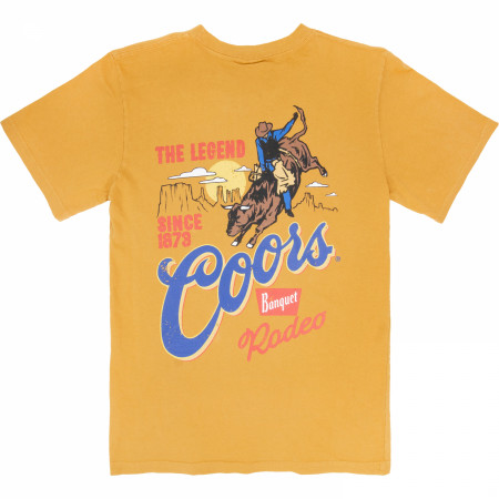 Coors Rodeo Legend Premium Super Soft Heavyweight Front Pocket and Back-Print T-Shirt