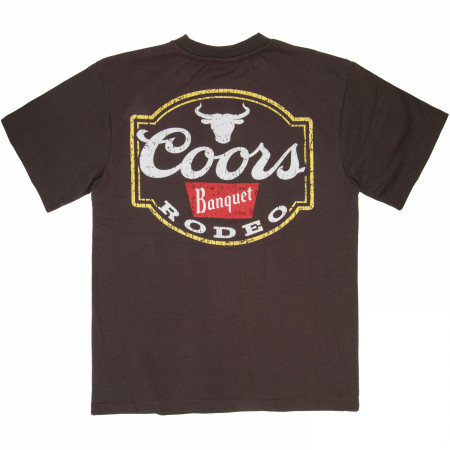 Coors Rodeo Premium Super Soft Heavyweight Front Patch Back Print T-Shirt