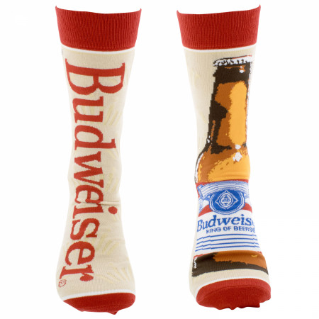 Budweiser Split Bottle and Logo Crew Socks