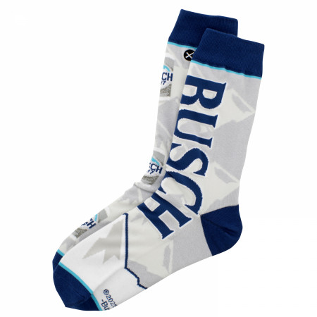 Busch Light Split Can and Logo Crew Socks