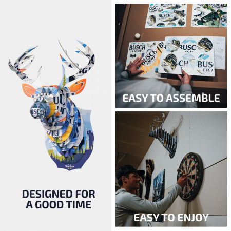 Busch Light Cardboard Deer Head Mount