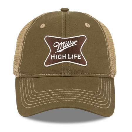 Miller High Life Logo Wavy Green Snapback Hat