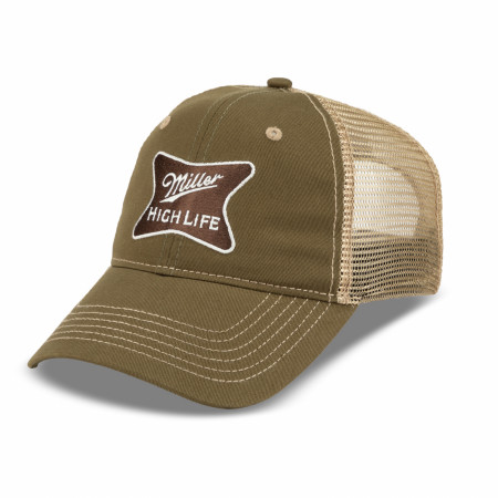 Miller High Life Logo Wavy Green Snapback Hat