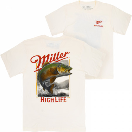 Miller High Life Wild Bass Front and Back Print T-Shirt