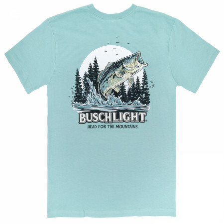 Busch Light Wild Bass Front and Back Print T-Shirt