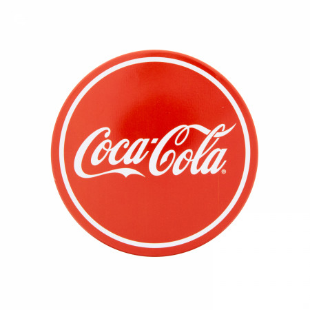 Coca-Cola Classic Logo 7-Piece Tin Coaster Set with Holder