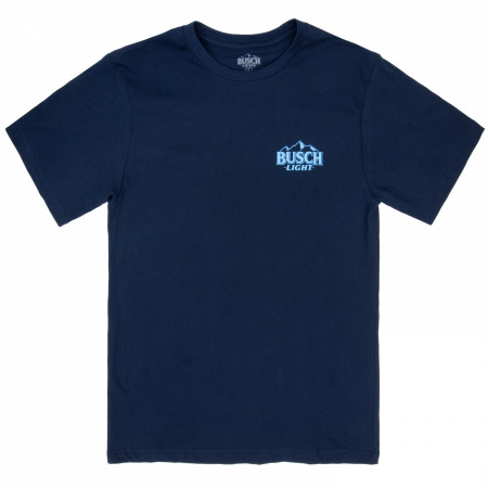 Busch Light Racing Car Front and Back Print T-Shirt