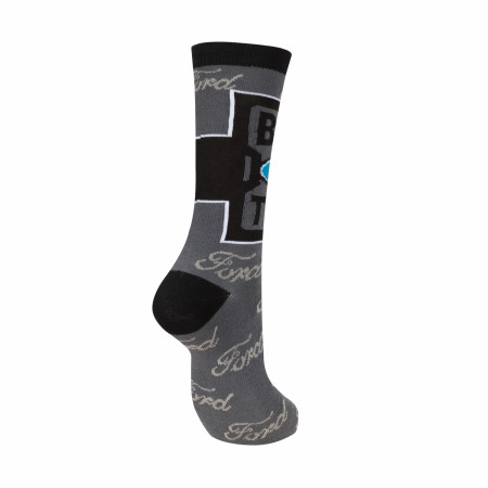Ford Built Tough Logo Crew Socks