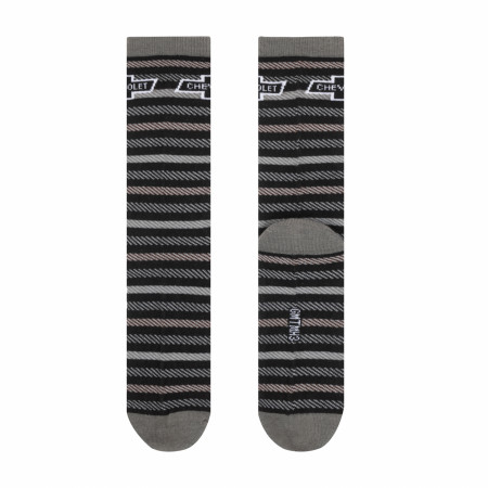 Chevrolet Logo Striped Crew Socks