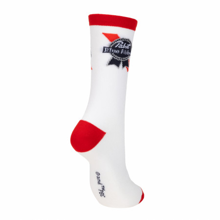 Pabst Blue Ribbon Simple Logo Crew Socks