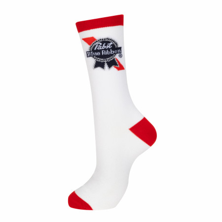 Pabst Blue Ribbon Simple Logo Crew Socks
