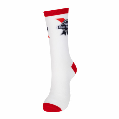 Pabst Blue Ribbon Simple Logo Crew Socks