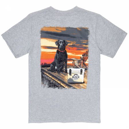 Busch Light Man's Best Friend at The Lake Front and Back Print T-Shirt