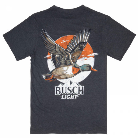 Busch Light Mallard Flight Front and Back Print T-Shirt