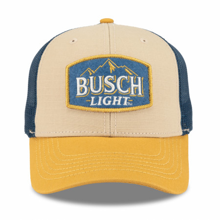 Busch Light Embroidered Felt Patch Washed Cotton Hat