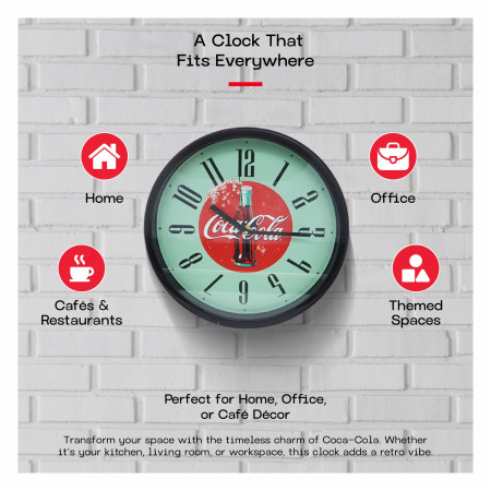 Coca-Cola Retro 1990's Analog Wall Clock
