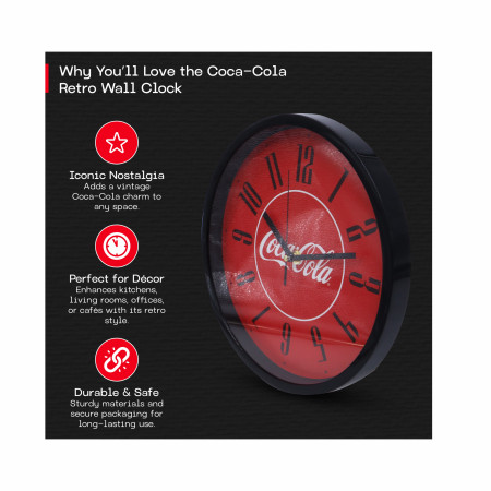 Coca-Cola Red Analog Wall Clock