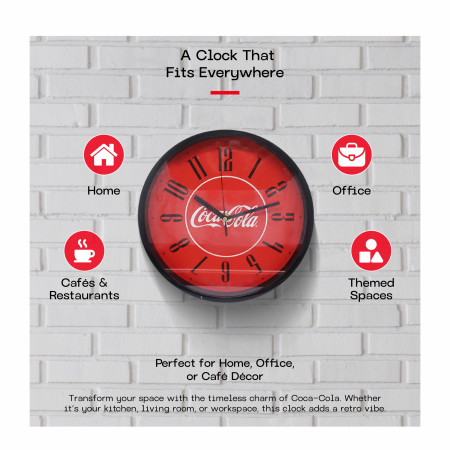 Coca-Cola Red Analog Wall Clock