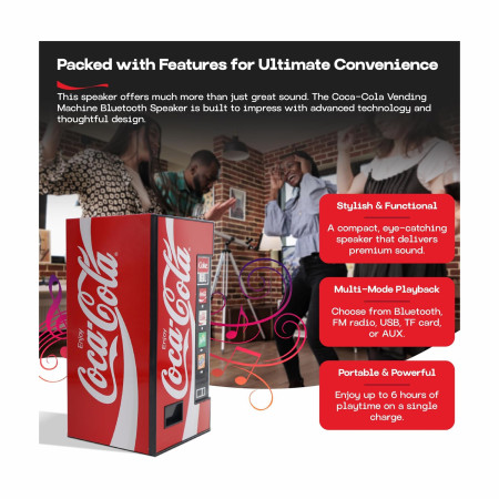 Coca-Cola Vending Machine Bluetooth Speaker