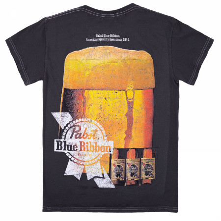 Pabst Blue Ribbon Quality Beer Since 1844 Front and Back Print T-Shirt