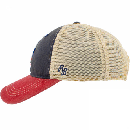 Pabst Blue Ribbon Logo 3 Tone Adjustable Trucker Hat