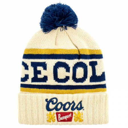 Coors Banquet Ice Cold Cuffed Pom Beanie