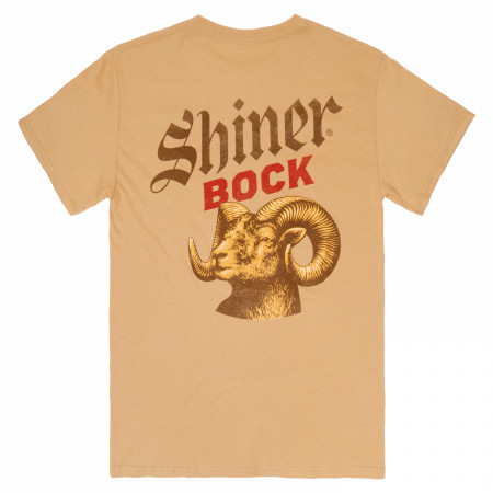 Shiner Bock Bottle Label Orange Colorway Front and Back Print T-Shirt
