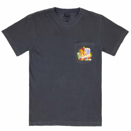 Colt 45 Floral Black Front and Back Print T-Shirt