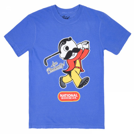 National Bohemian Live Pleasantly Golfing Blue T-Shirt