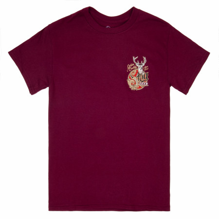 Stag Beer Logo Red Front and Back Print T-Shirt