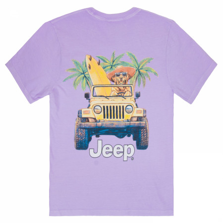 Jeep Golden Beach Front and Back Print T-Shirt