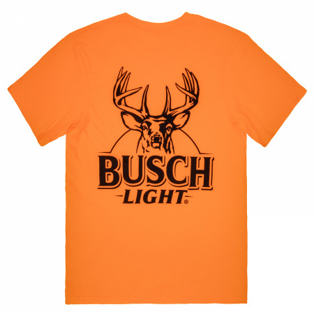 Busch Light Blaze Buck Front and Back Print T-Shirt