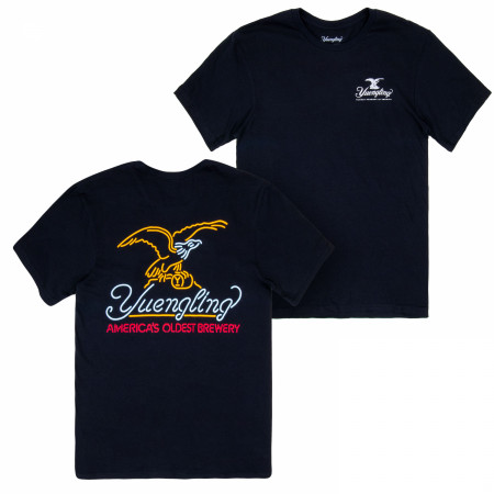 Yuengling Neon Logo Front and Back Print T-Shirt