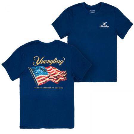 Yuengling All American Flag Front and Back Print T-Shirt