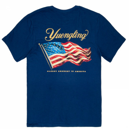 Yuengling All American Flag Front and Back Print T-Shirt
