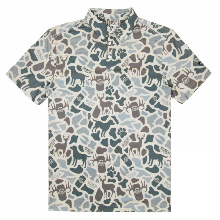 Busch Light Outdoors Camo Polo Shirt