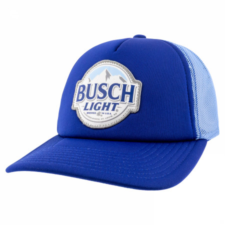 Busch Light Round Logo Blue Mesh Adjustable Hat
