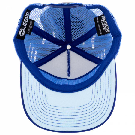 Busch Light Round Logo Blue Mesh Adjustable Hat