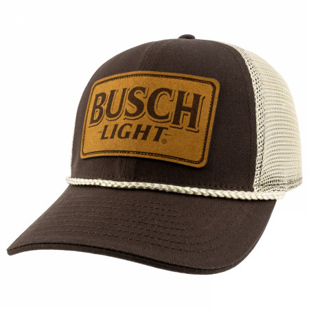 Busch Light Leather Patch Adjustable Hat