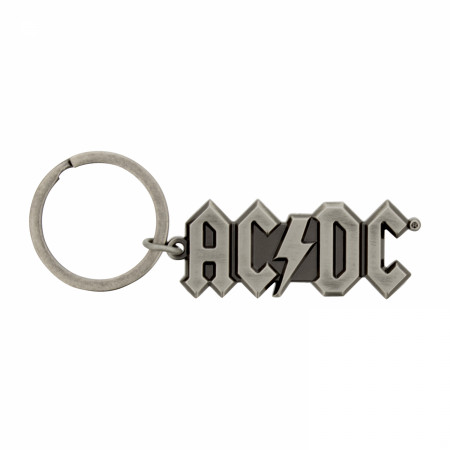 AC/DC 3D Silver Logo Keychain